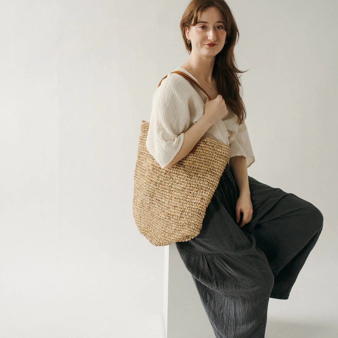Raffia Tote - Natural