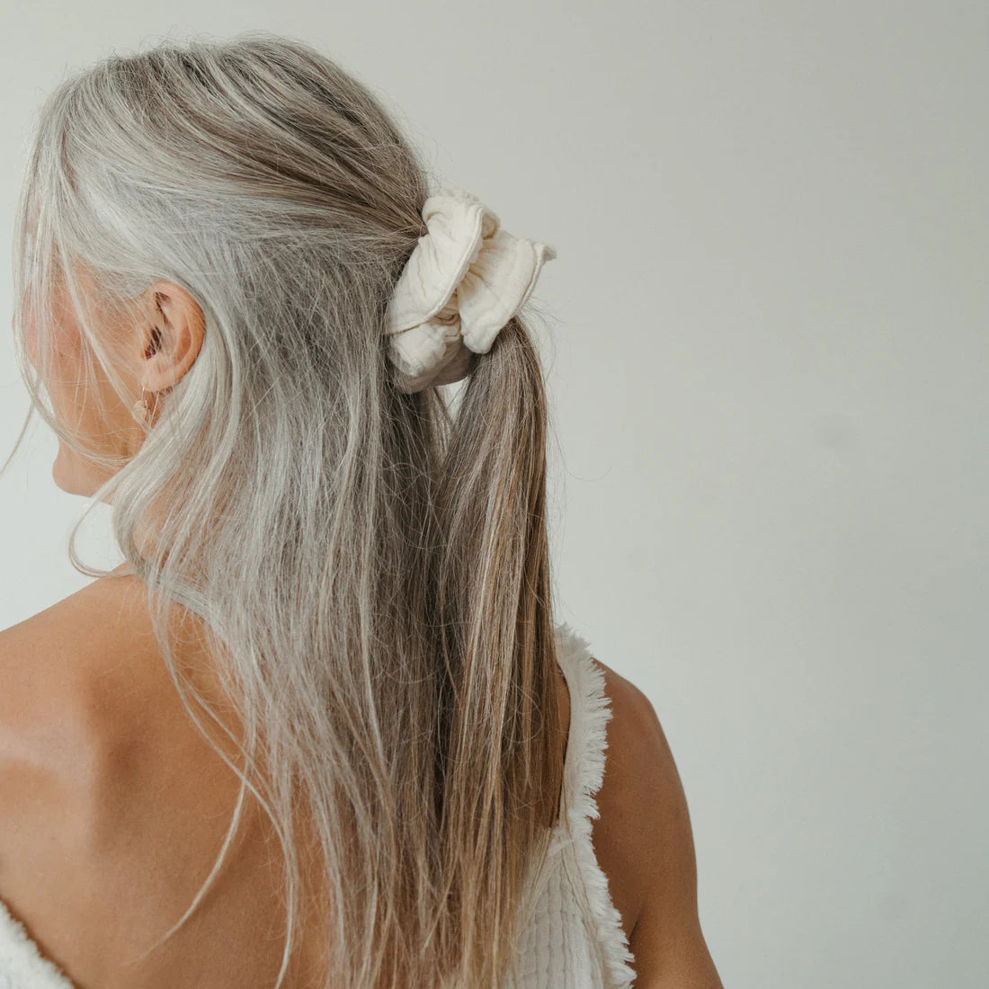 Crinkle Scrunchie - Cream