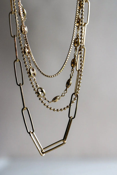 LOLO Paperclip Necklace - Gold