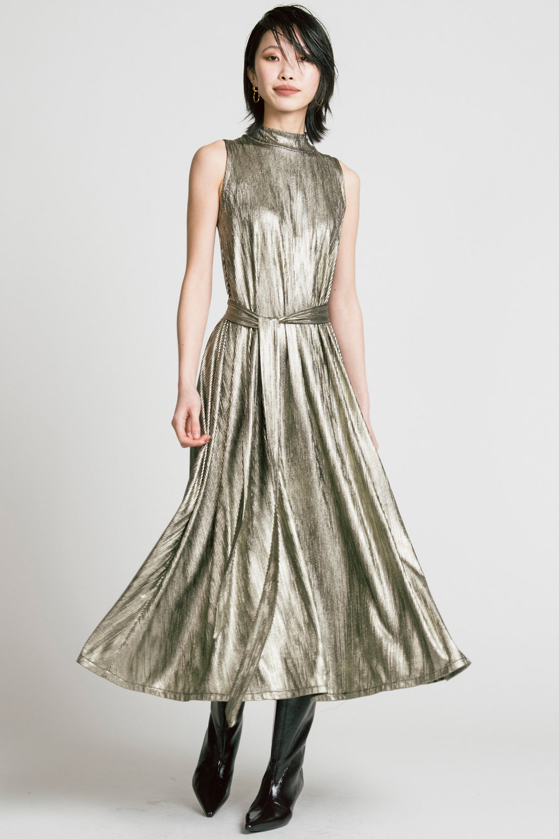 Allison Wonderland Swing Dress - Gold