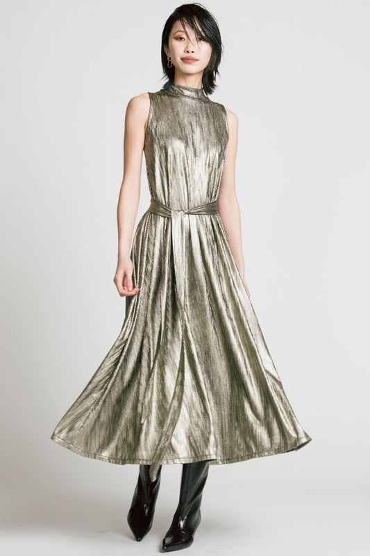 Allison Wonderland Swing Dress - Gold