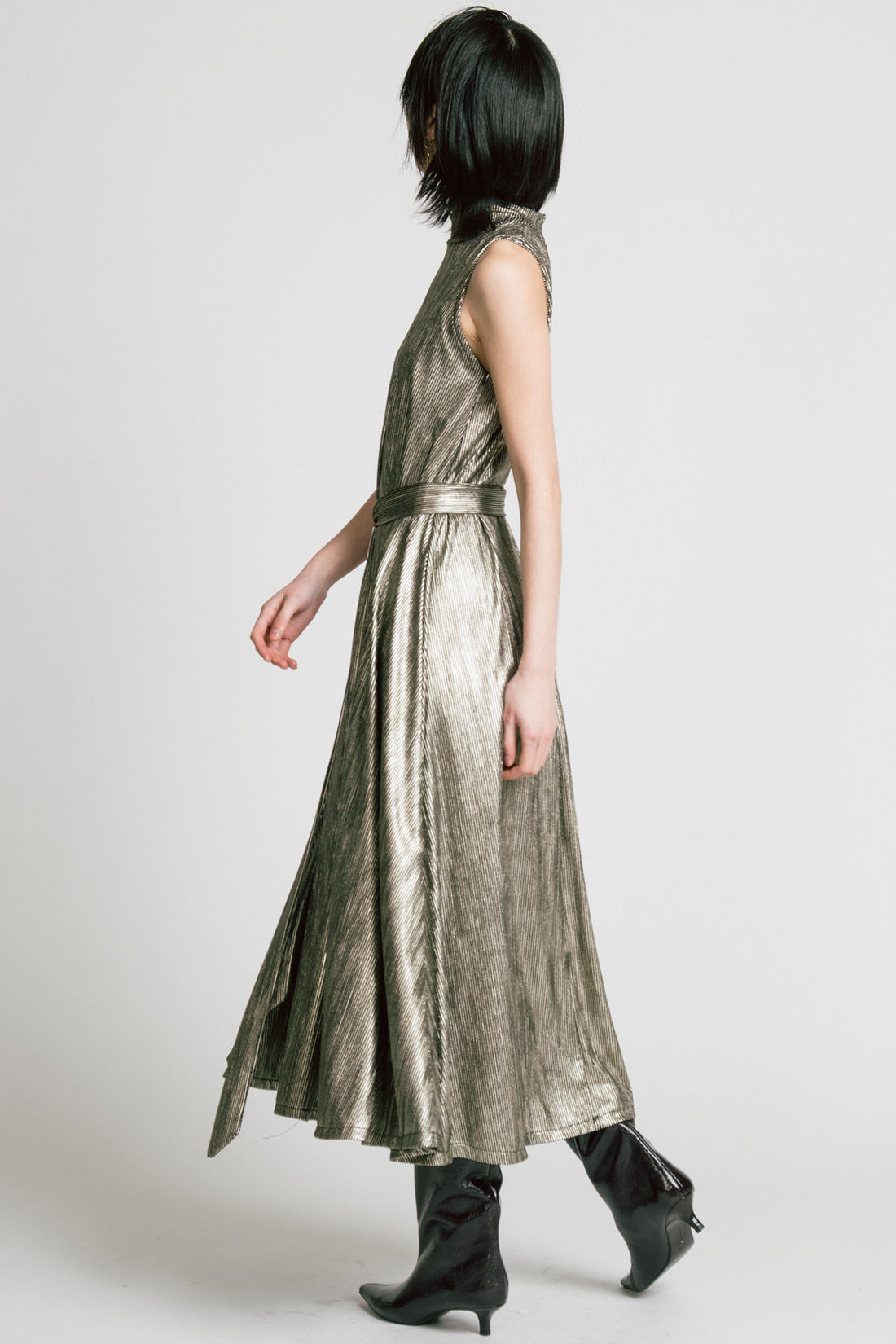 Allison Wonderland Swing Dress - Gold