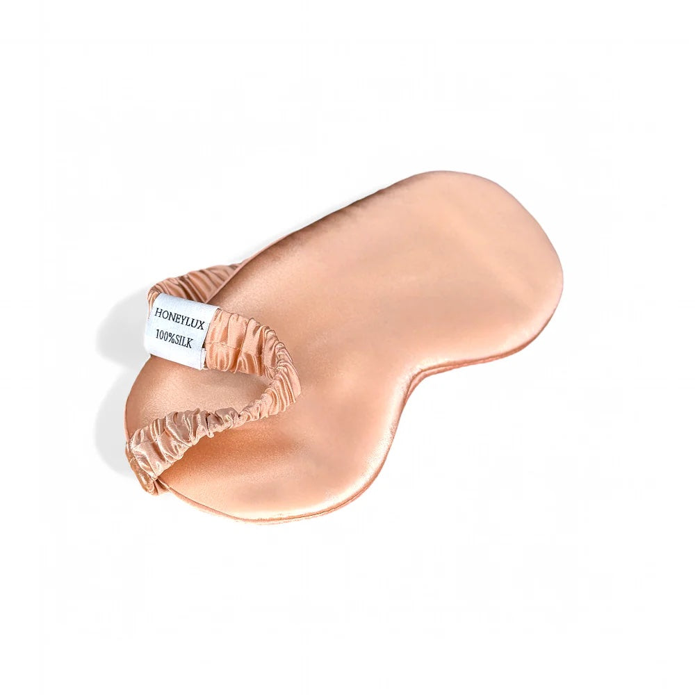 HoneyLux Organic Silk Sleep Mask - Rose Gold