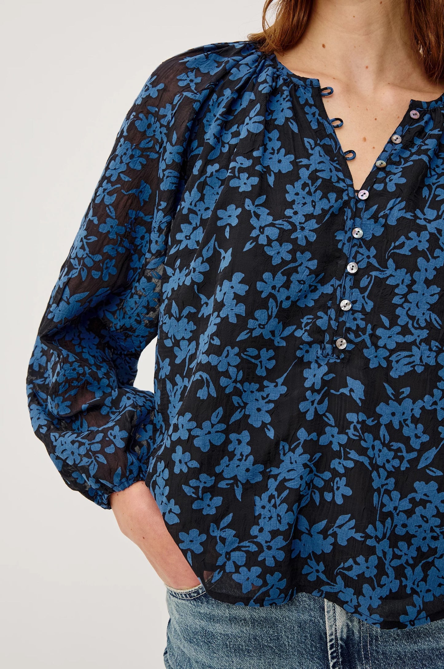 Rails Indi Top - Midnight Silhouette Floral