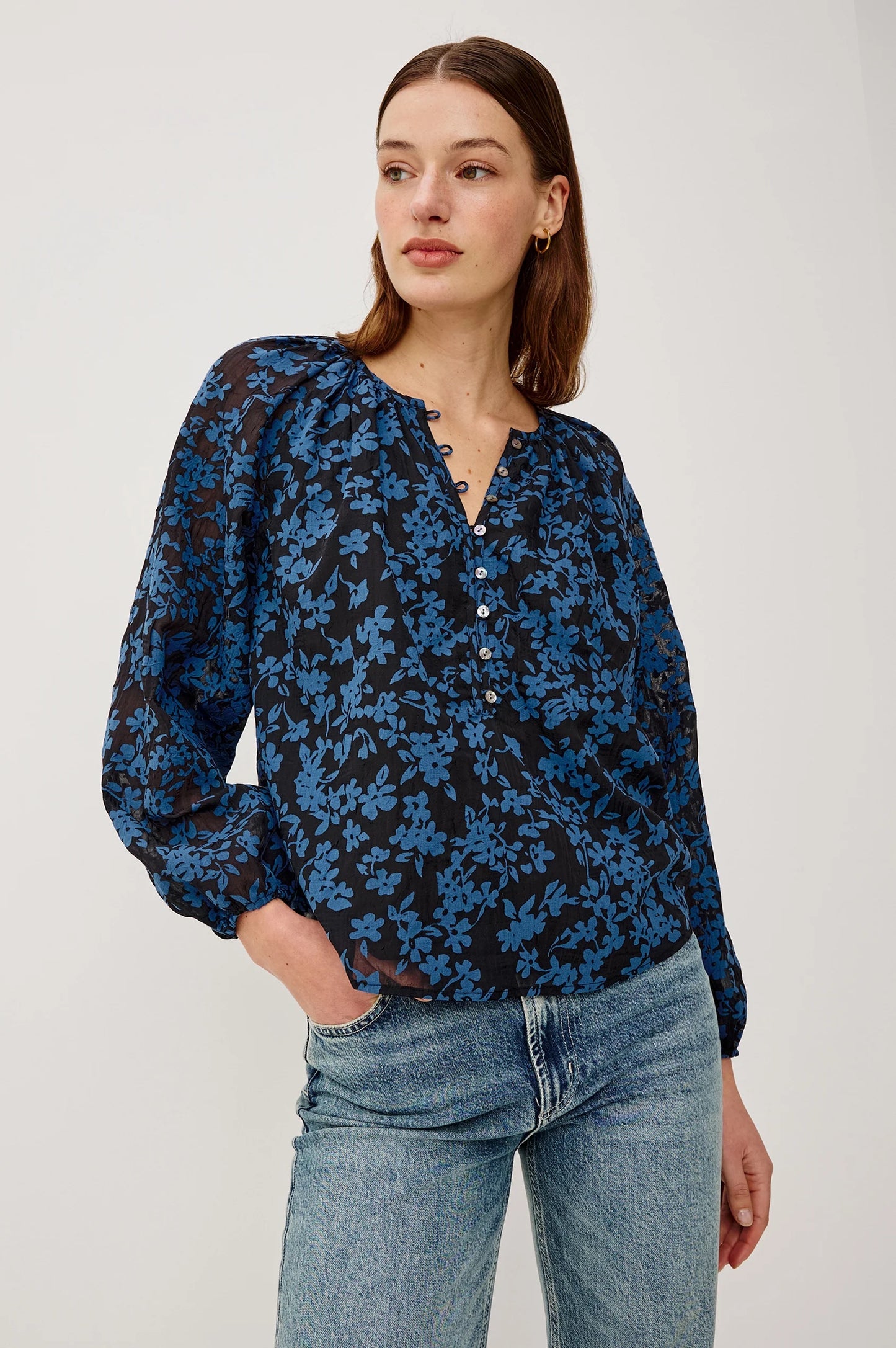 Rails Indi Top - Midnight Silhouette Floral