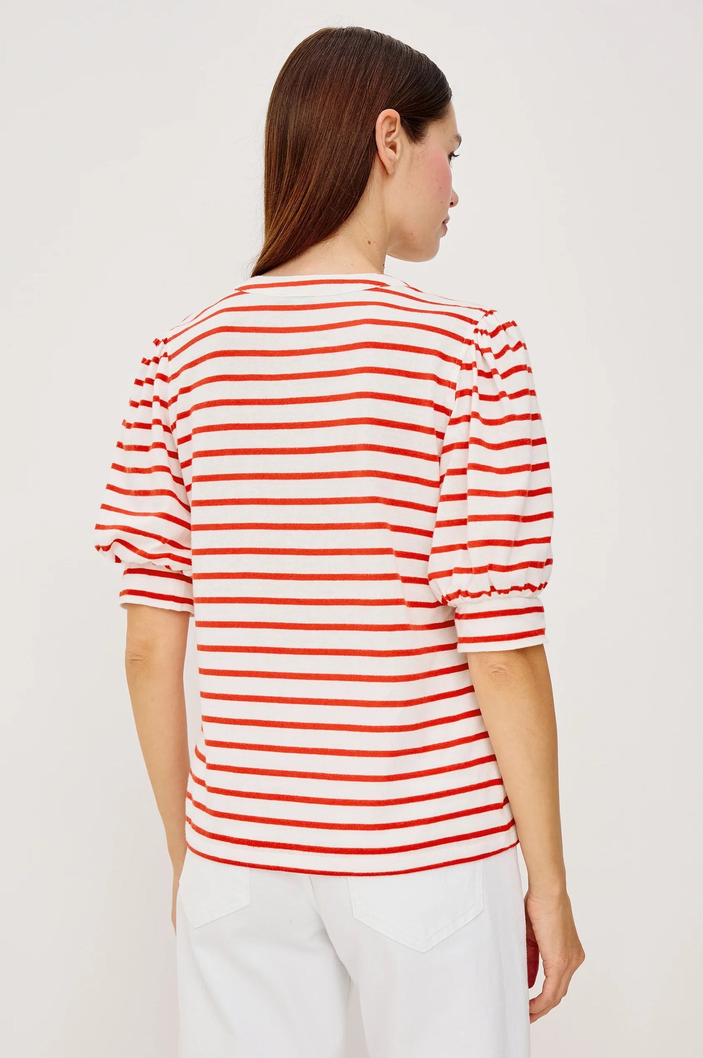 Rails Jewel Top - Scarlet Ivory Stripe