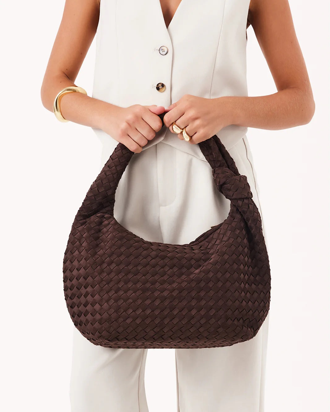 Kenya Shoulder Bag - Dark Cacao Suede