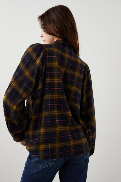 Rails Lauren Shirt - Navy Hazelnut Pink