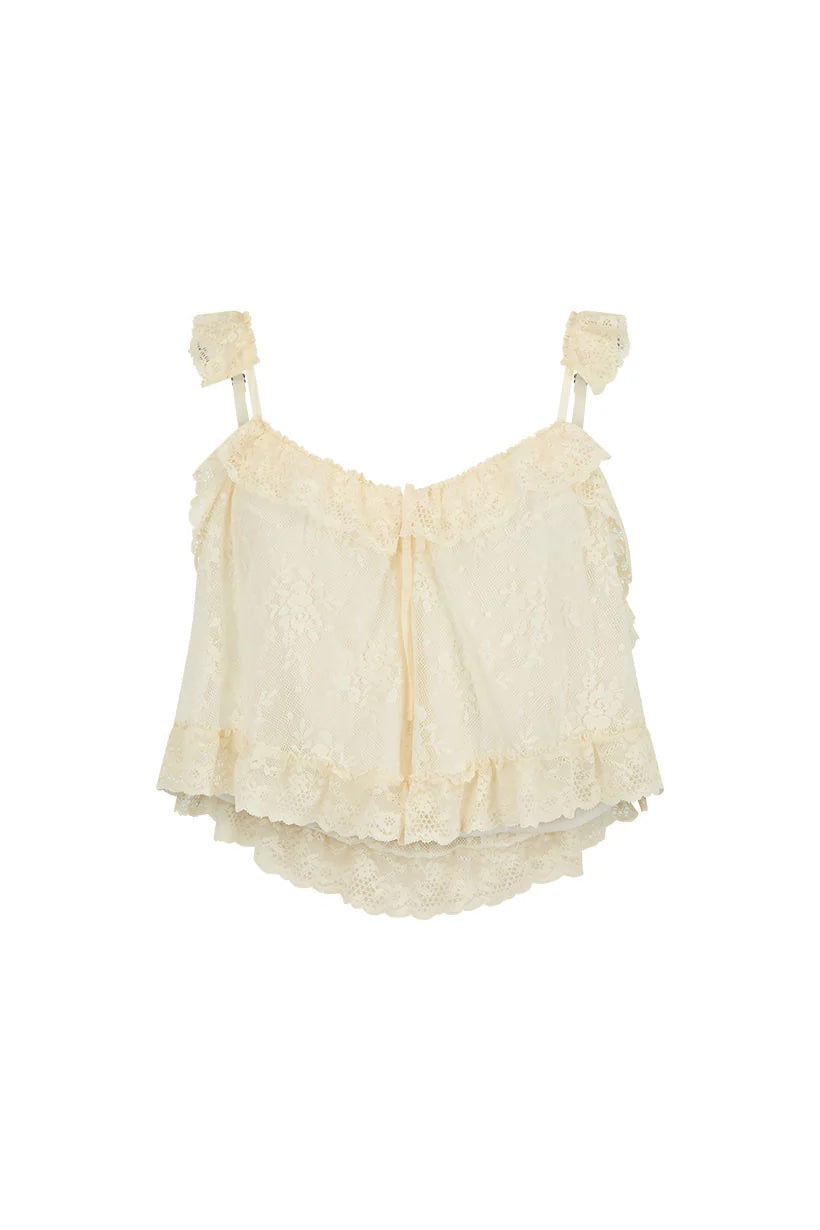 Spell Labyrinth Lace Cami - Cloud Cream