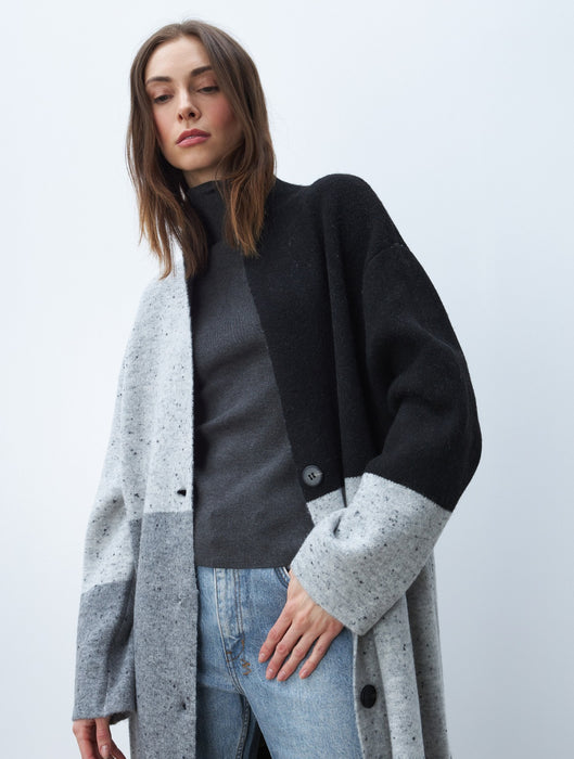 Line Jetta Sweater Coat - Cement Block