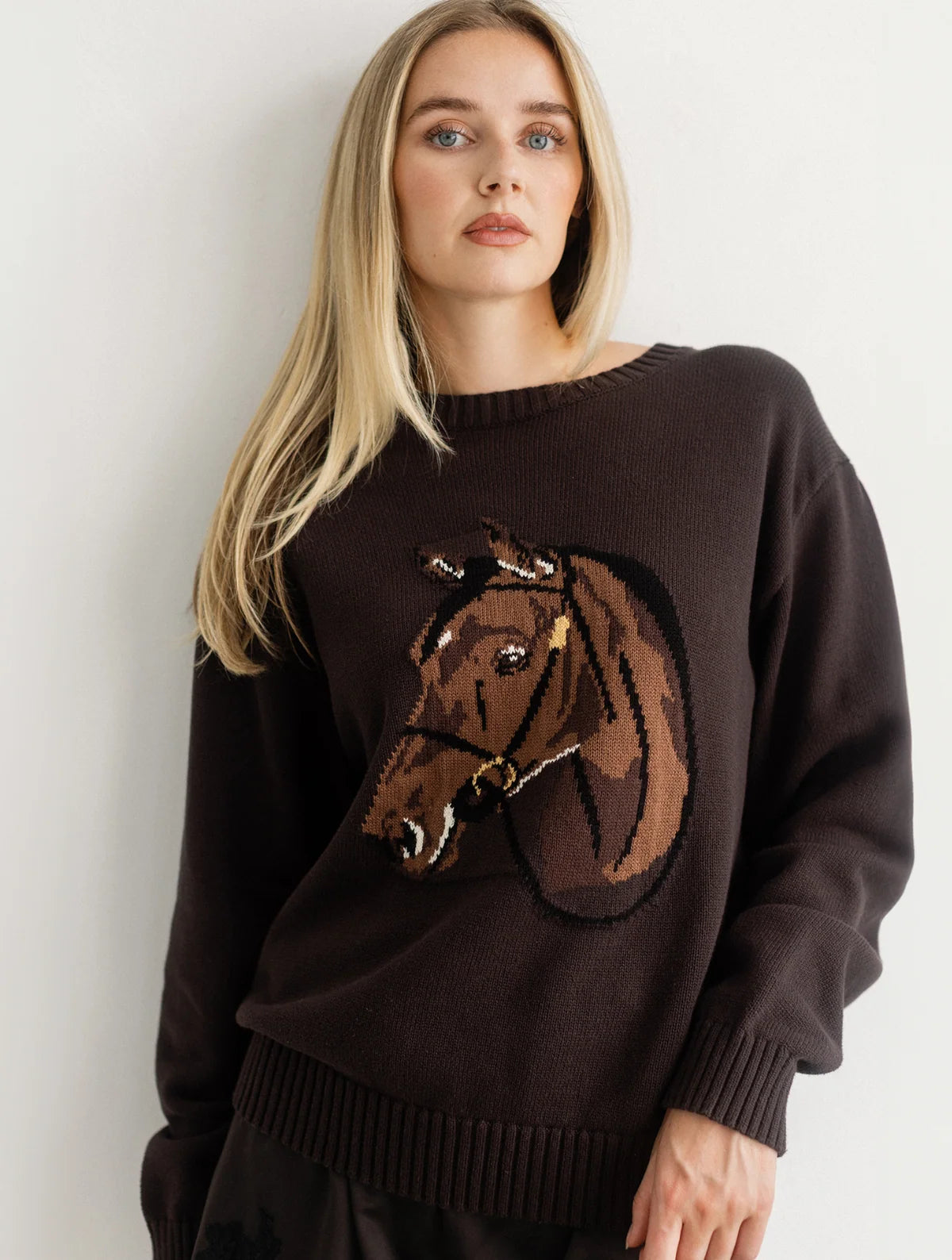 Brunette the Label Elle Knit Sweater - Dark Brown