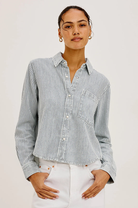 Rails Noa Shirt - Indigo Railroad Stripe