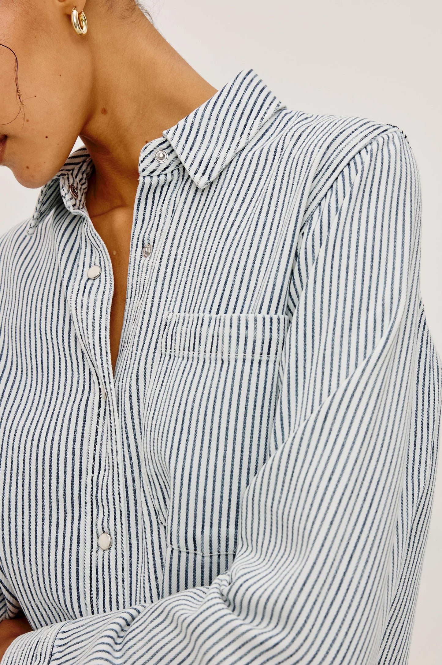 Rails Noa Shirt - Indigo Railroad Stripe