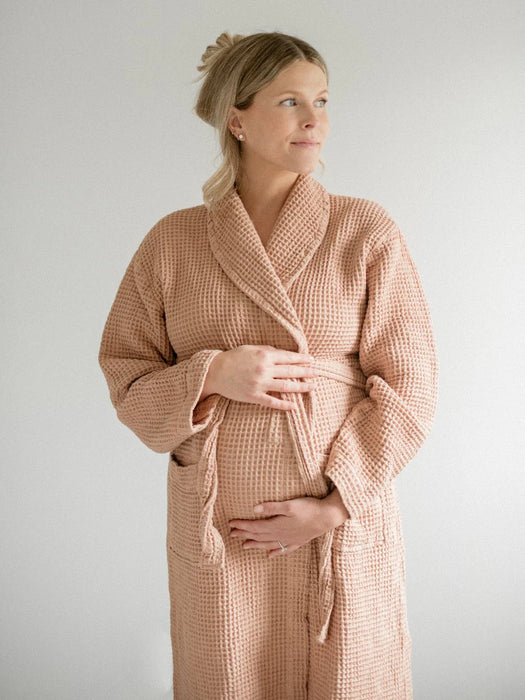 Waffle Knit Robe - Nougat