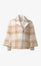 Pauline Relaxed-Fit Plaid Jacket With Biker Collar