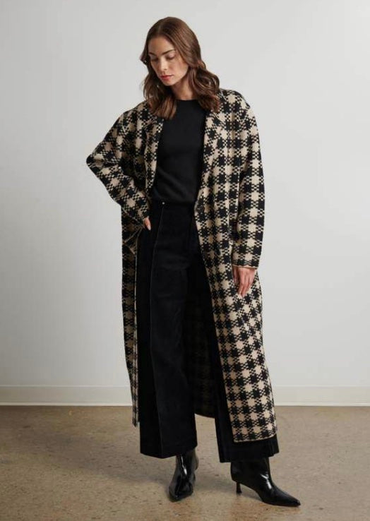 Line the Label Palmer Sweater Coat - Porcelain Tile