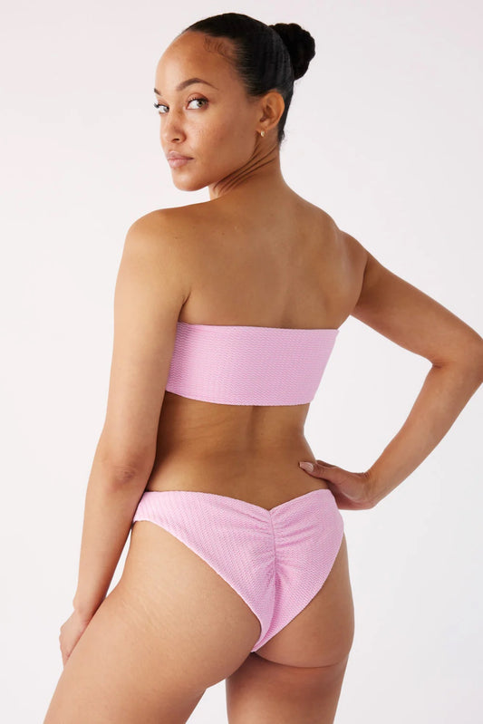Londre The Sleek Scrunch Bottoms - Peony Pink Ripple
