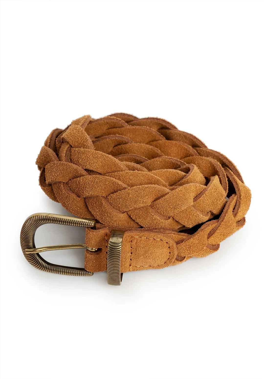 Clairvie Braided Belt - Camel
