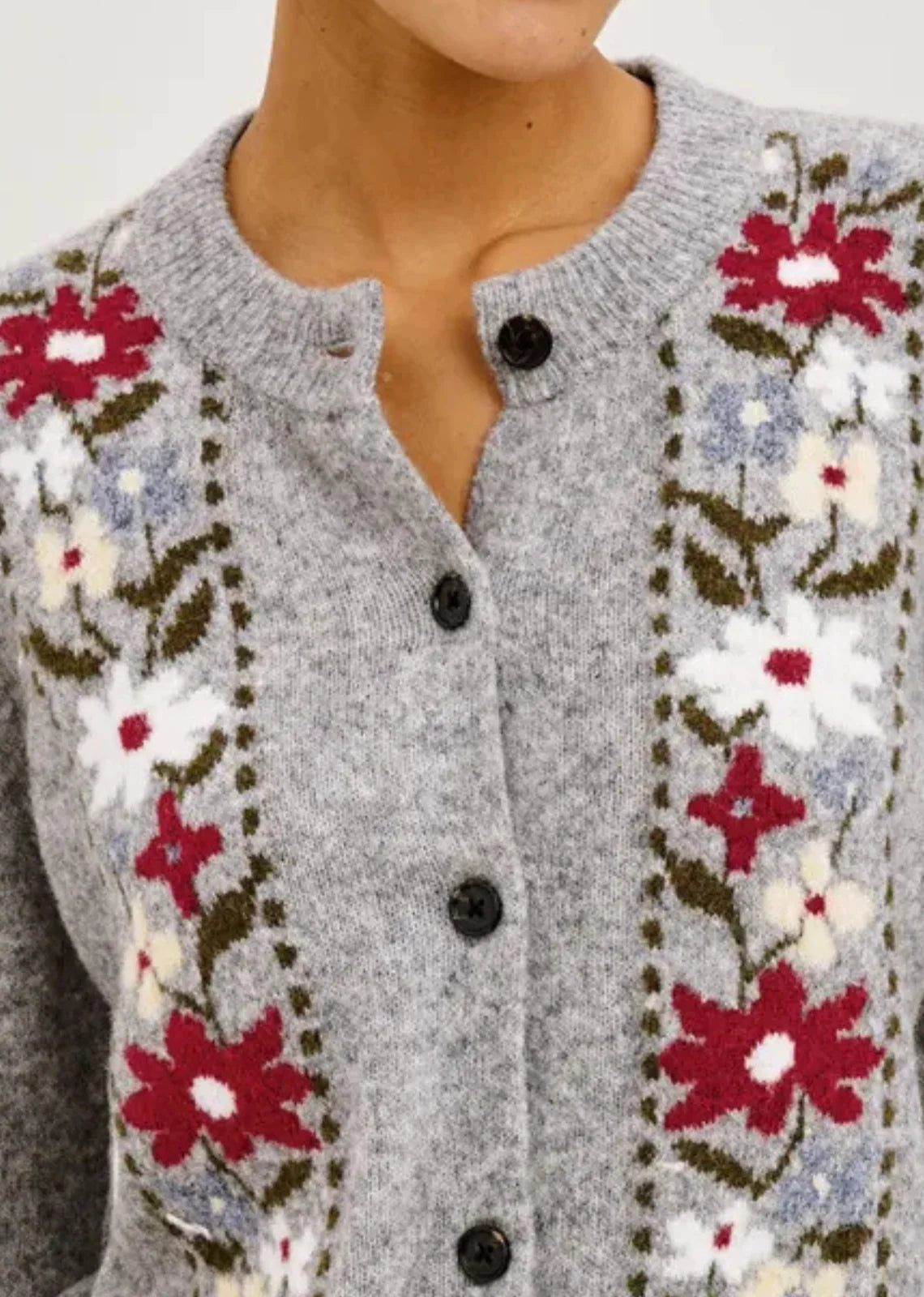 Rails Millie Cardigan - Grey Flora
