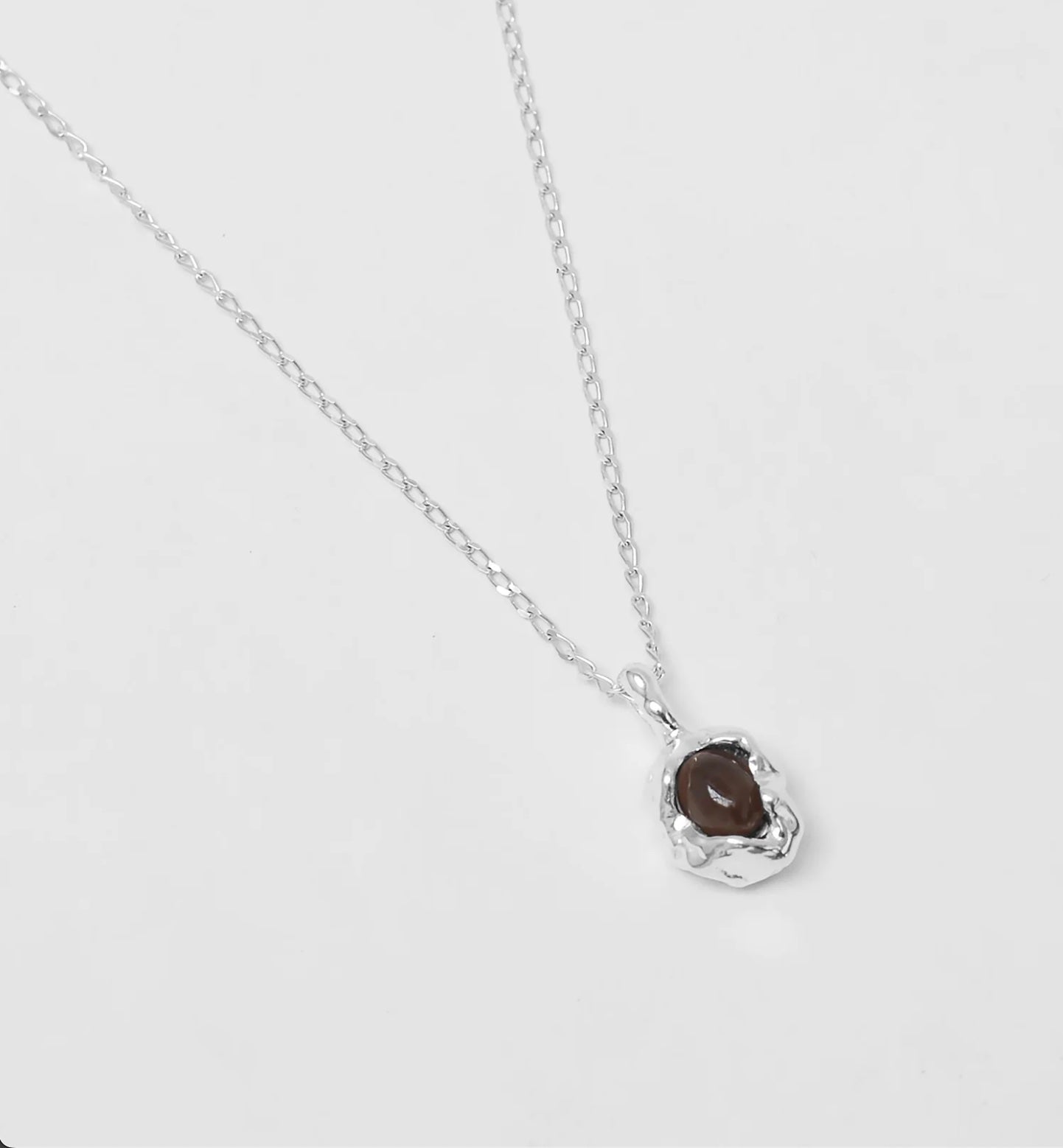 Wolf Circus Edith Necklace - Smokey Quartz and Sterling Silver