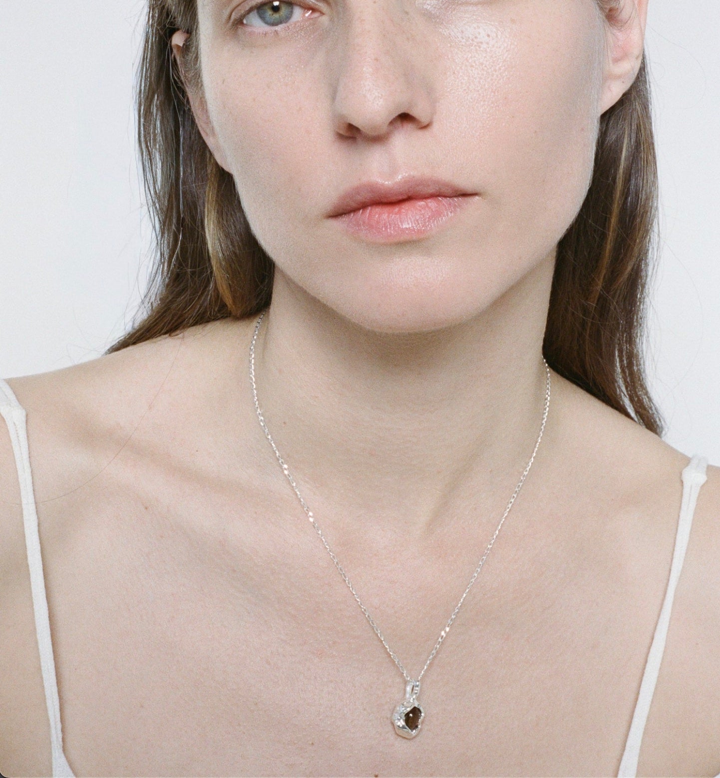 Wolf Circus Edith Necklace - Smokey Quartz and Sterling Silver