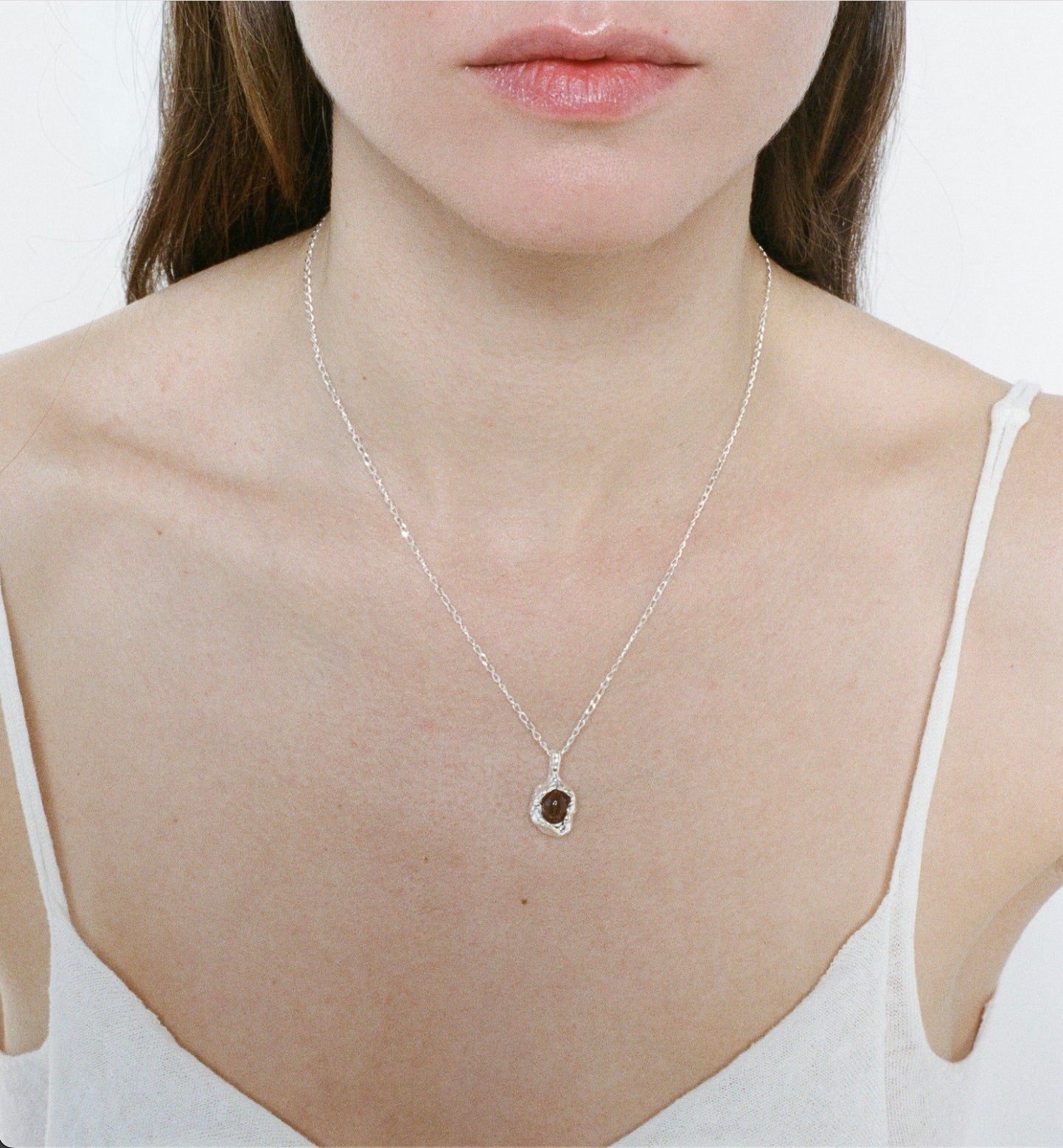 Wolf Circus Edith Necklace - Smokey Quartz and Sterling Silver