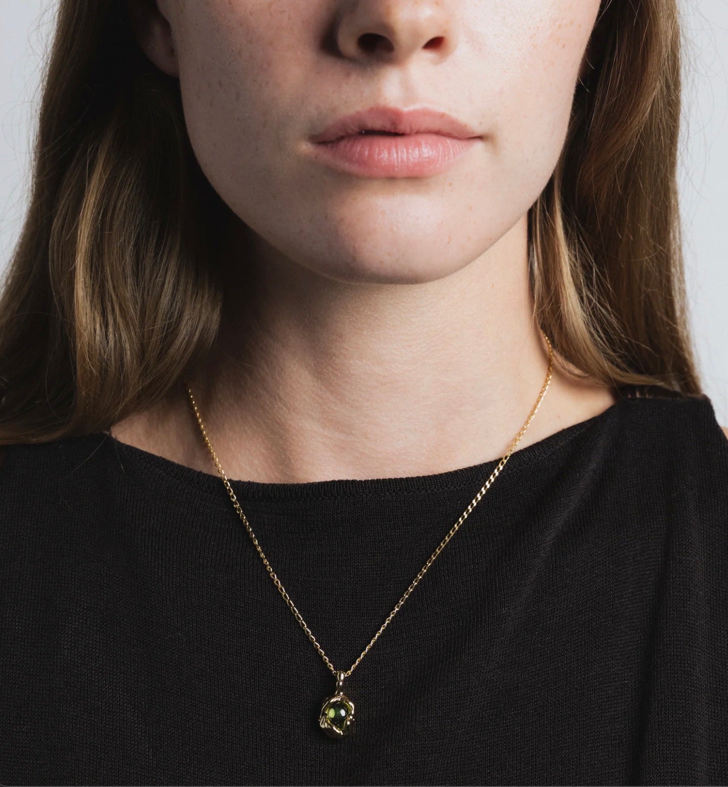 Wolf Circus Edith Necklace - Peridot and Gold