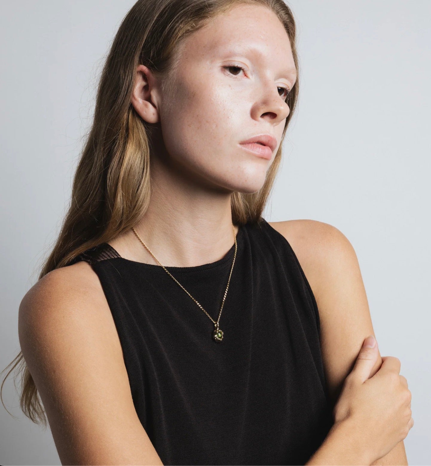 Wolf Circus Edith Necklace - Peridot and Gold