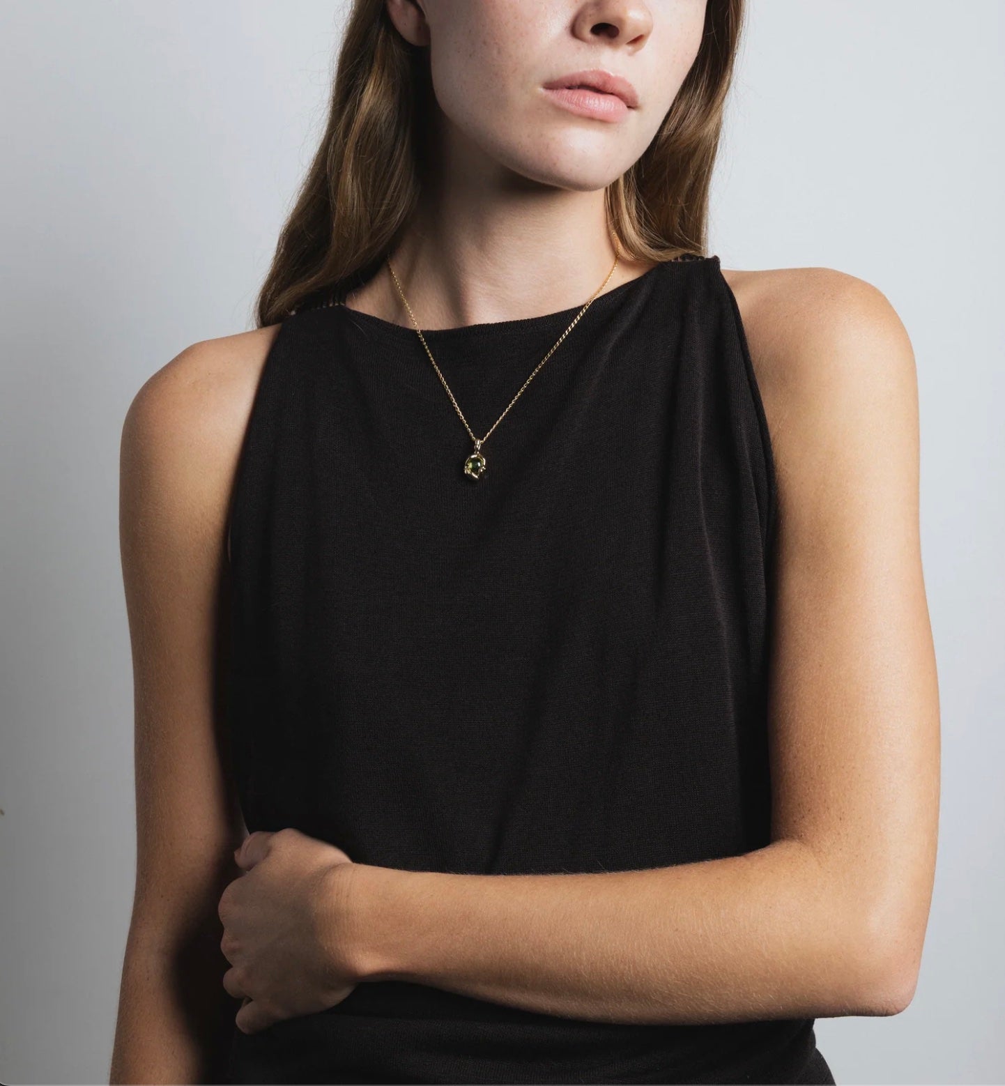 Wolf Circus Edith Necklace - Peridot and Gold