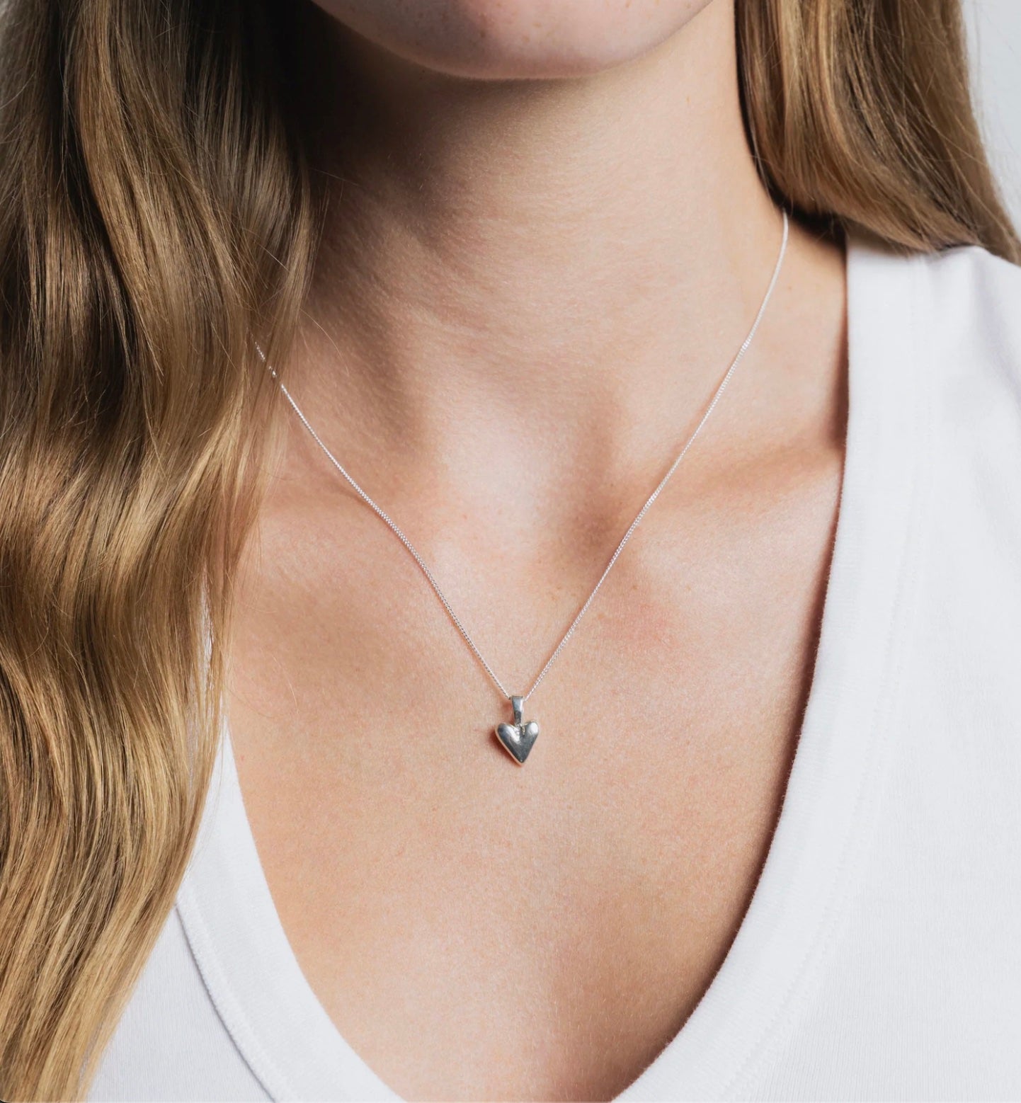 Wolf Circus Baby Heart Necklace - Sterling Silver