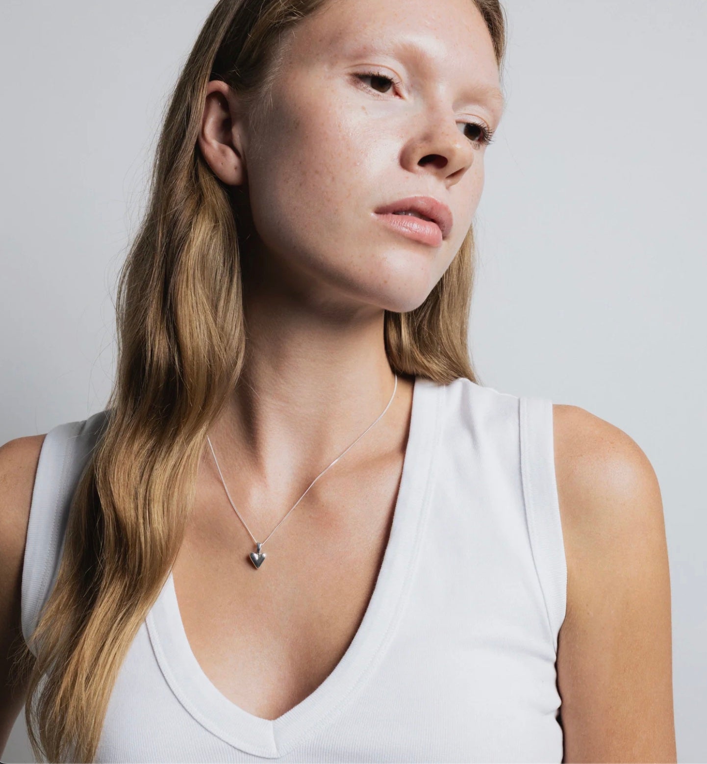 Wolf Circus Baby Heart Necklace - Sterling Silver