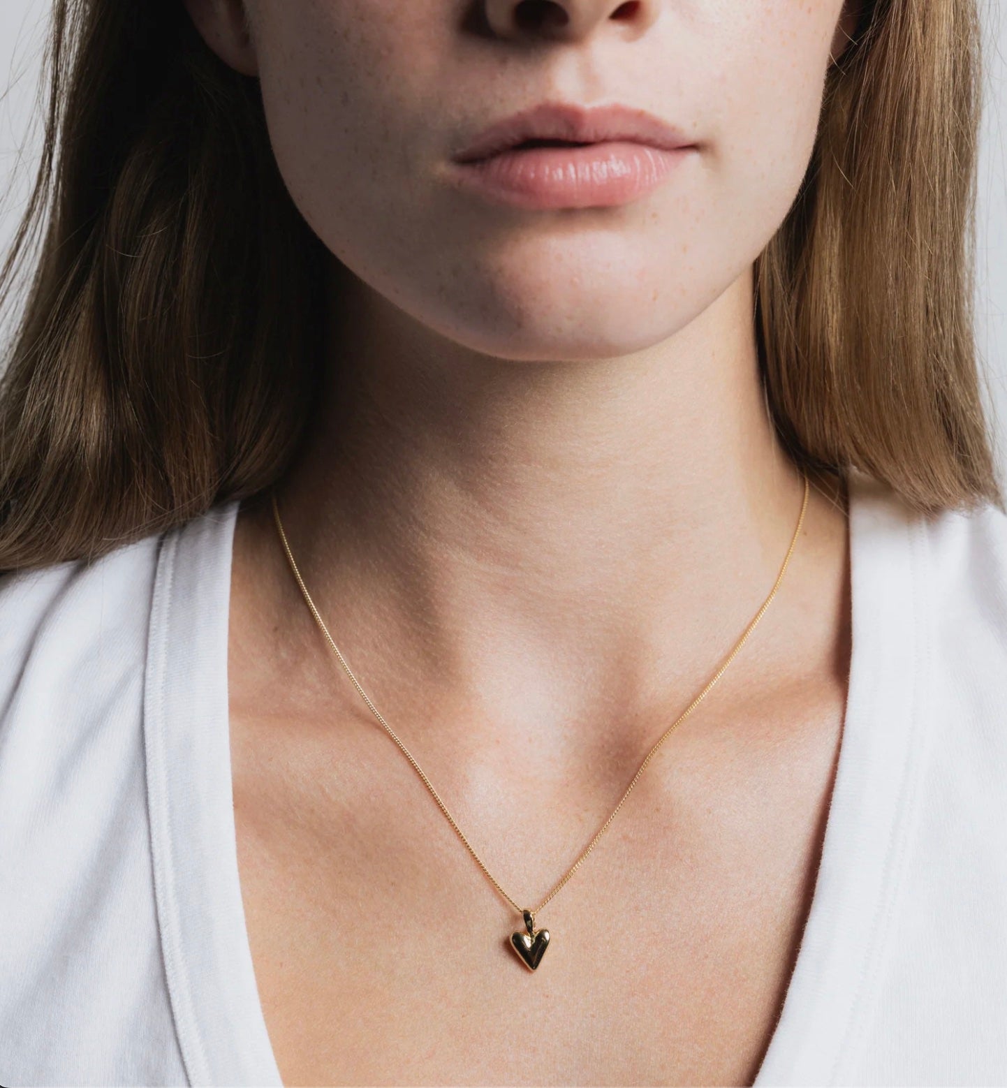 Wolf Circus Baby Heart Necklace - Gold