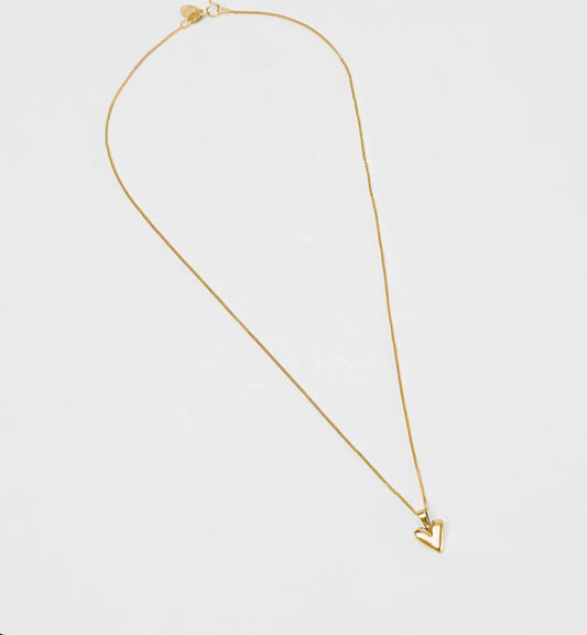 Wolf Circus Baby Heart Necklace - Gold