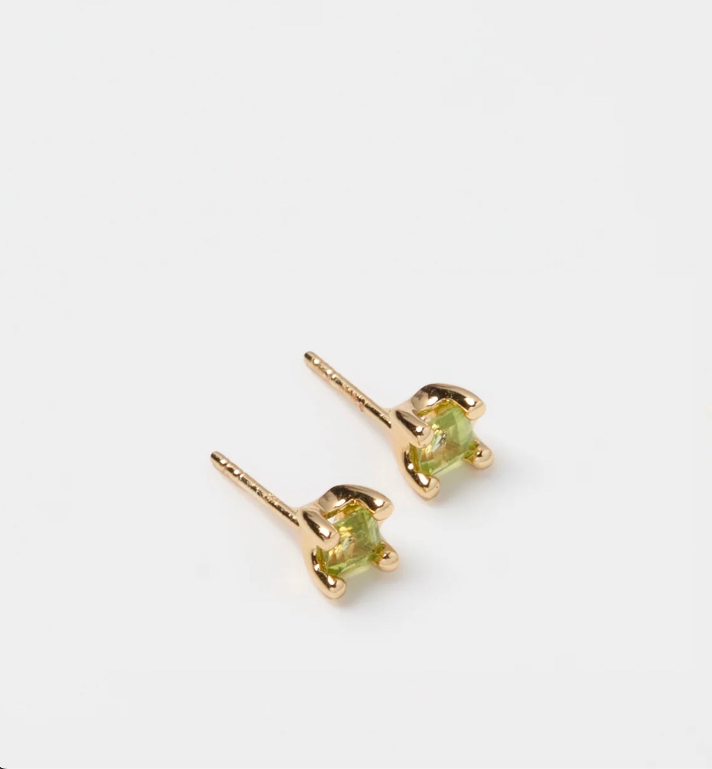 Wolf Circus Josie Studs - Green Peridot and Gold
