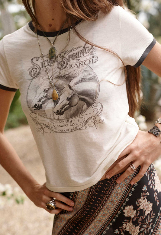 Spell Silver Spring Tee - Vintage Cream