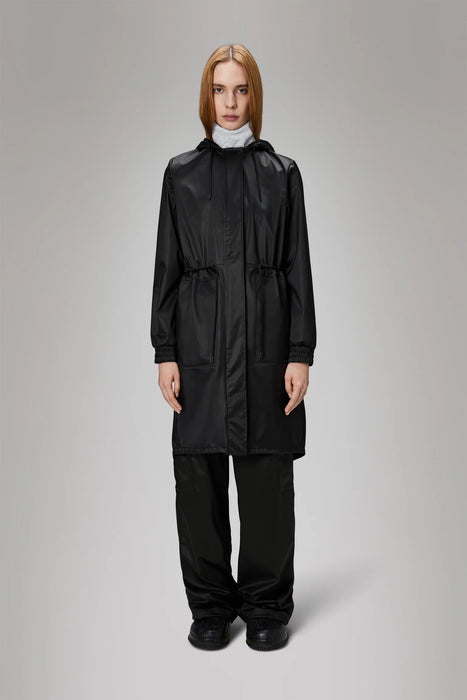 RAINS String W Parka - Black Grain