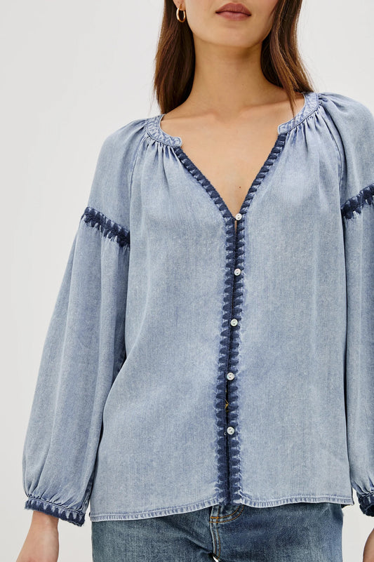 Rails Toshi Top - Medium Cloud Wash