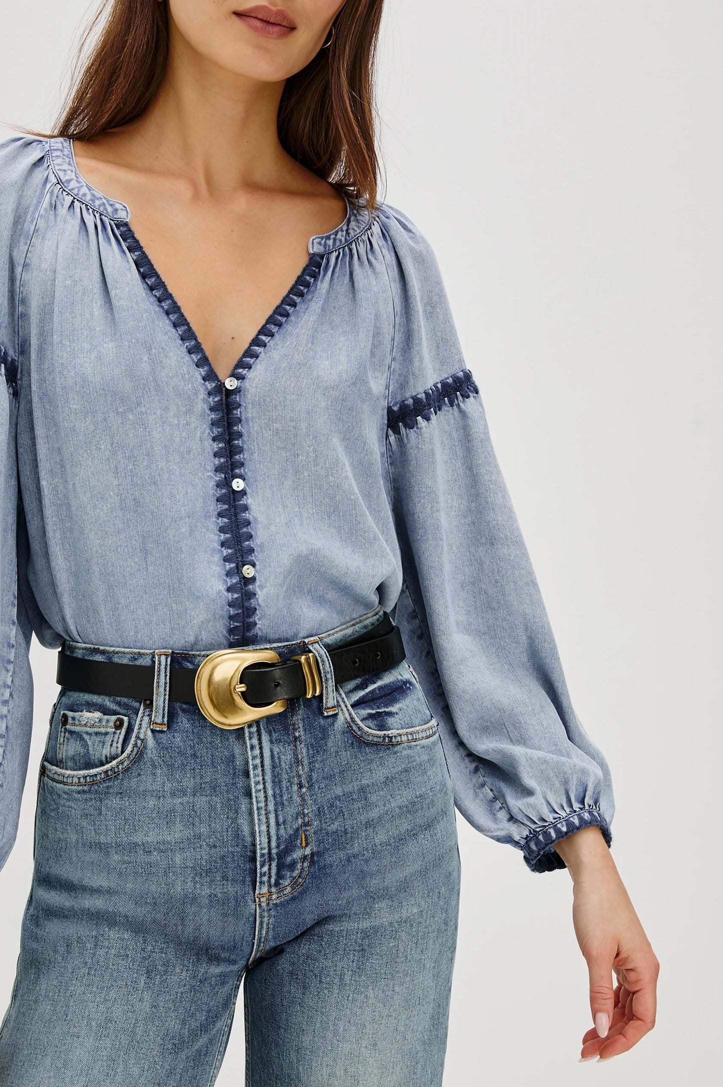 Rails Toshi Top - Medium Cloud Wash