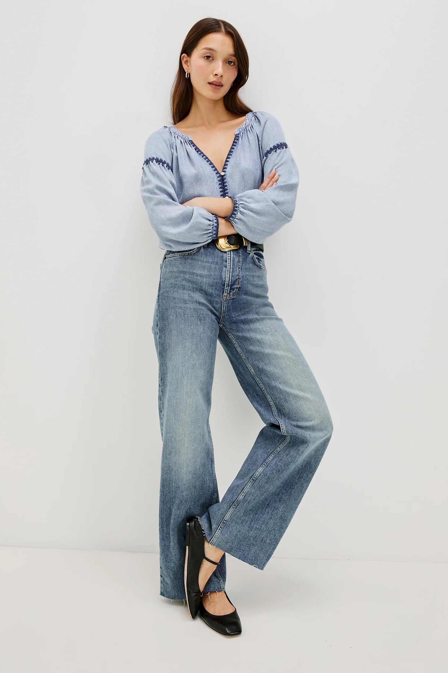 Rails Toshi Top - Medium Cloud Wash