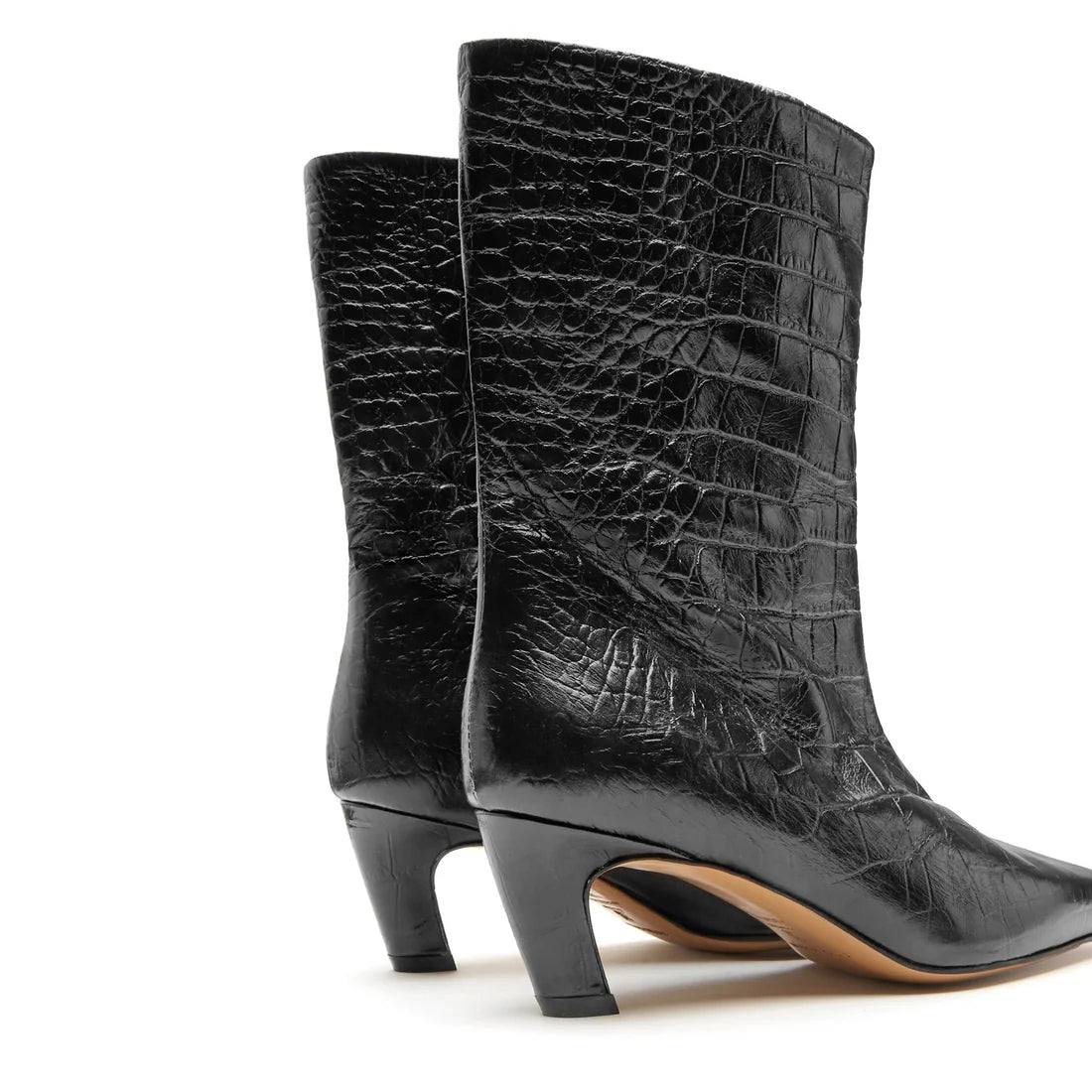 Miriam Alden x Sister Soeur - Logan Black Leather Midi Boot