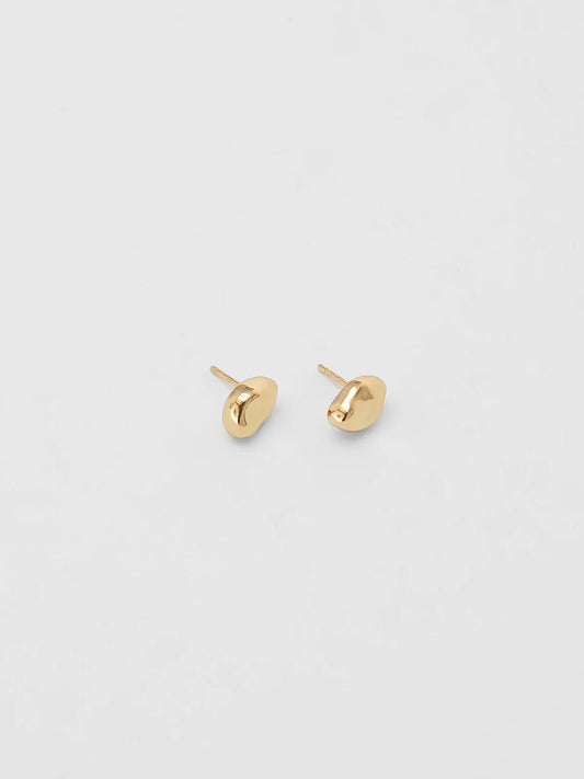 Wolf Circus Bean Stud Earrings - Gold