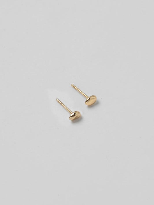 Wolf Circus Small Bean Stud Earrings - Gold