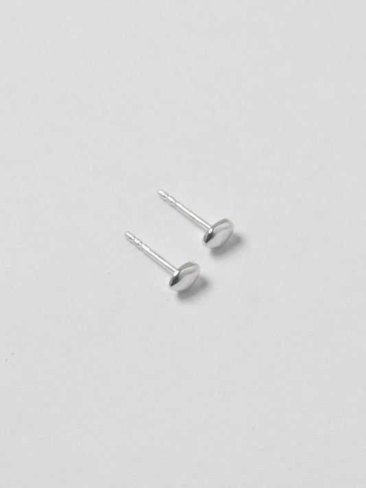 Wolf Circus Small Bean Stud Earrings - Silver