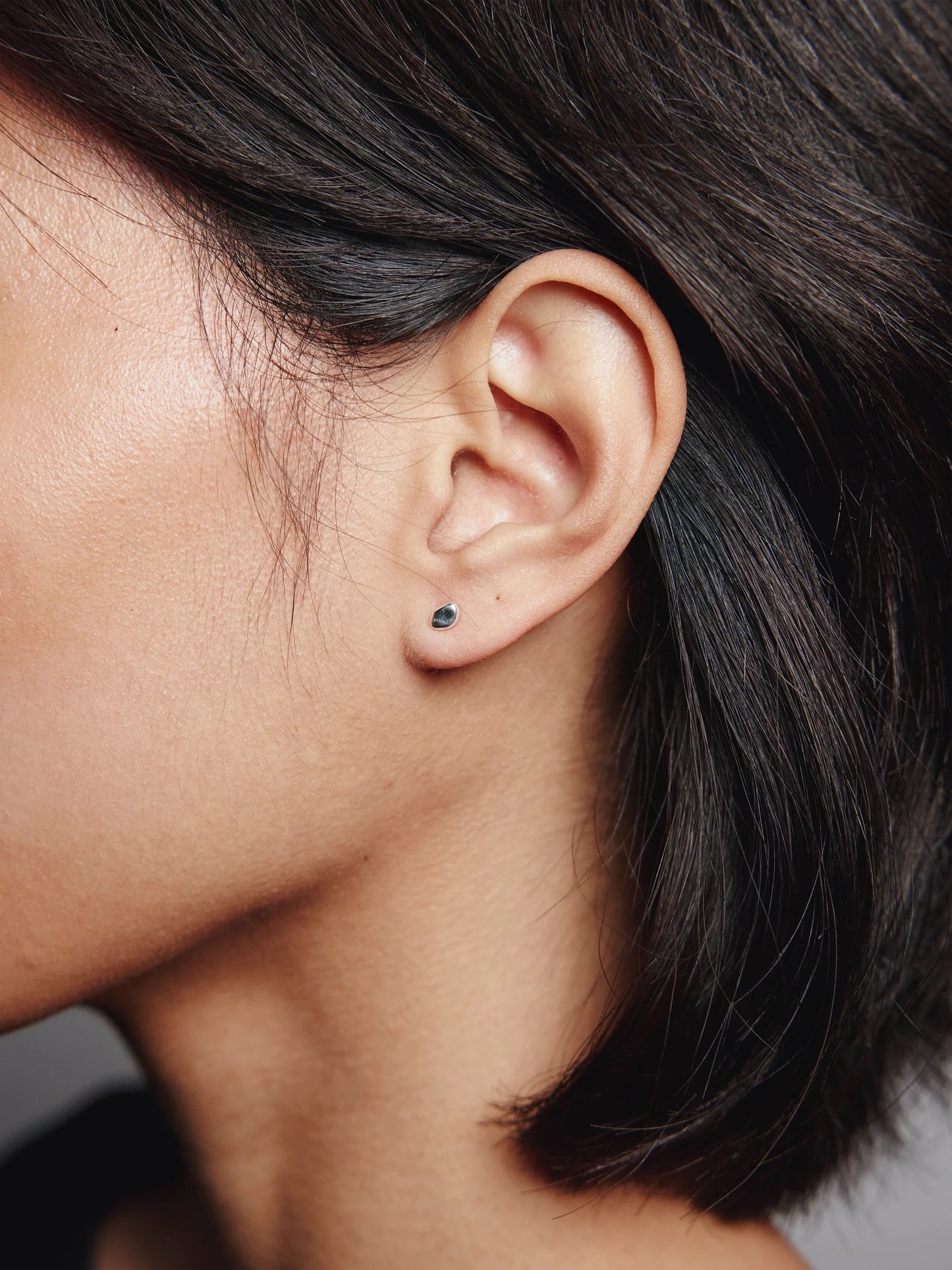 Wolf Circus Small Bean Stud Earrings - Silver