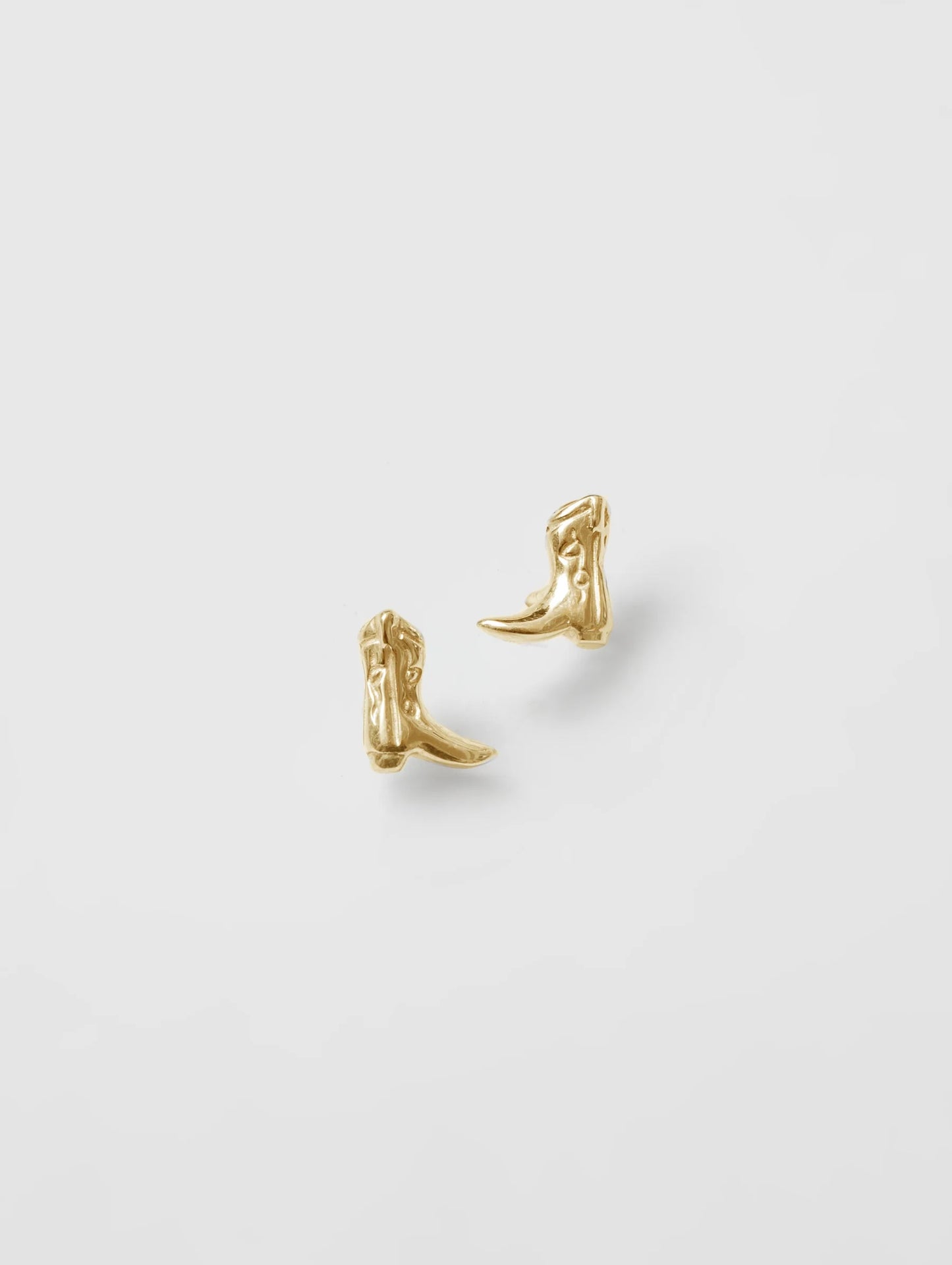 Wolf Circus Cowboy Boot Charm Studs - Gold