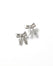 Wolf Circus Ruby Bow Stud Earrings - Silver