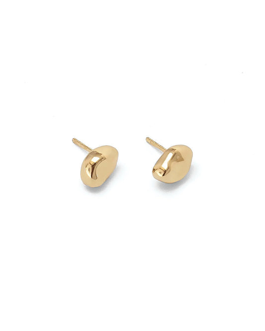 Wolf Circus Bean Stud Earrings - Gold