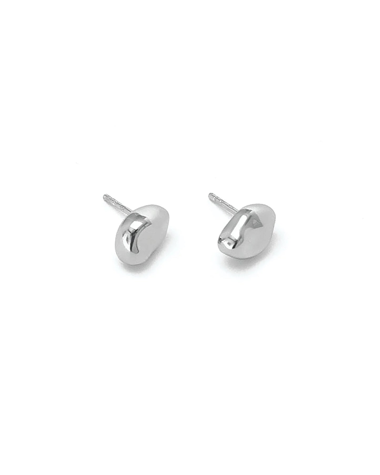 Wolf Circus Bean Stud Earrings - Silver