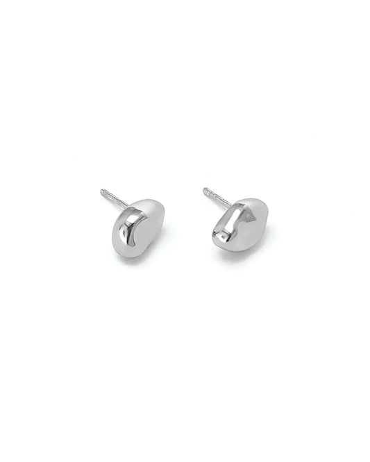 Wolf Circus Bean Stud Earrings - Silver