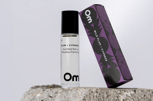 Om Organics Pink Coconut Wild Plum + Cypress Scented Roll On